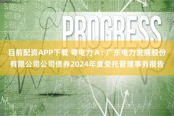 目前配资APP下载 粤电力Ａ: 广东电力发展股份有限公司公司债券2024年度受托管理事务报告