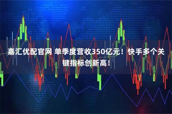 嘉汇优配官网 单季度营收350亿元！快手多个关键指标创新高！